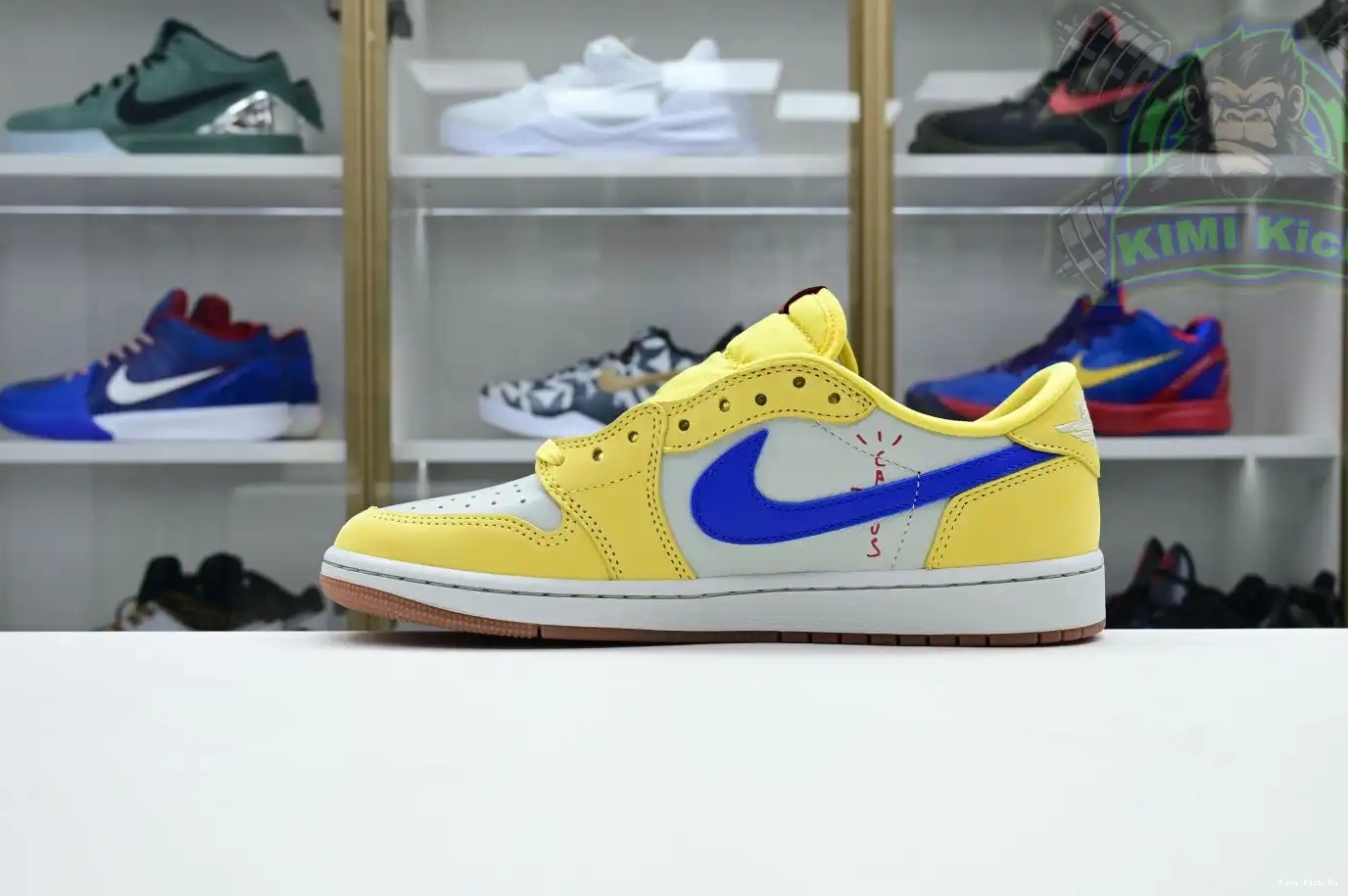 Kimikick Air 1Low x Jordan Canary Scott Travis Jordan 0325
